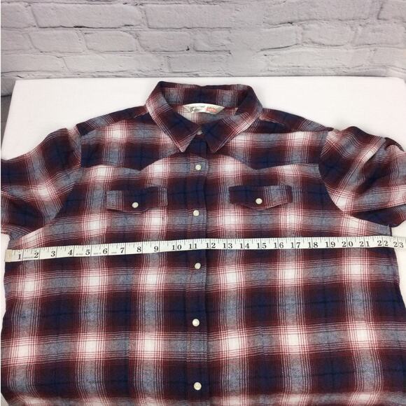 Cumberland Outfitters by Ely Western Cowboy Pearl Snap Plaid Cotton Flannel XL - Picture 11 of 13